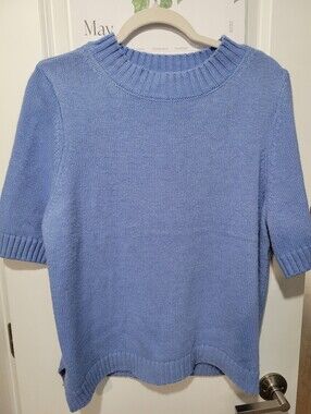 🌷Women’s Short-Sleeve Knit Sweater - Light Blue